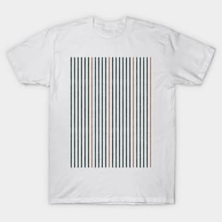 Speckled Stripes - Vertical - Light Blue, Black, Auburn T-Shirt